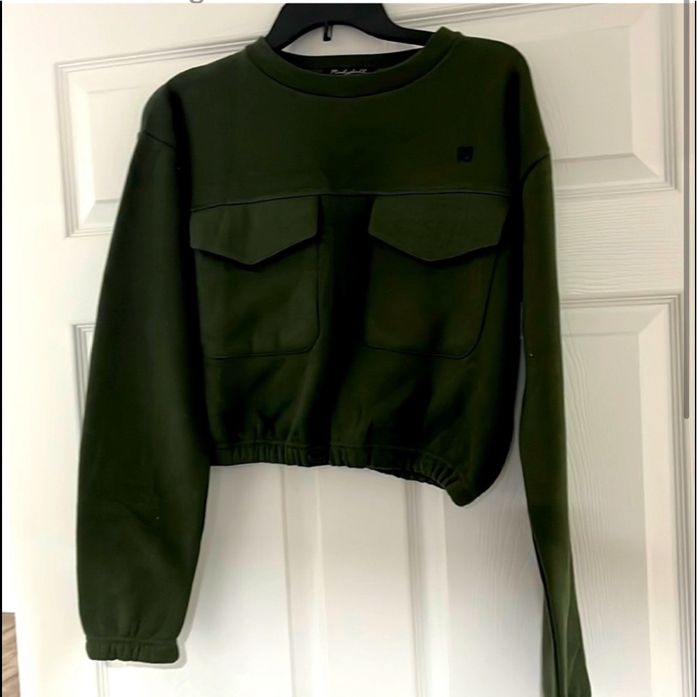 Pindy Doll Green Cropped Sweater